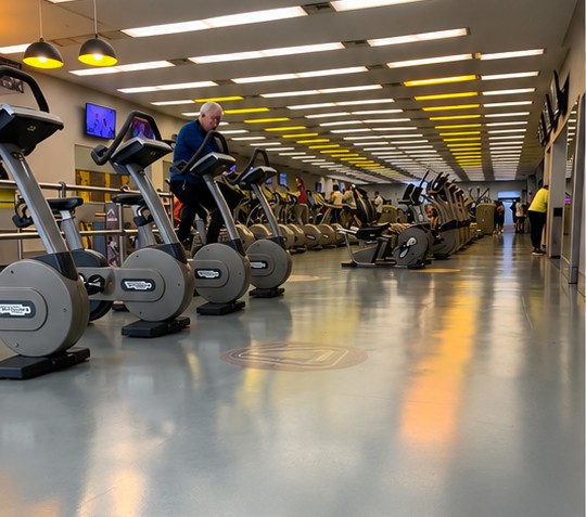 Servicio de higiene profesional en gimnasio